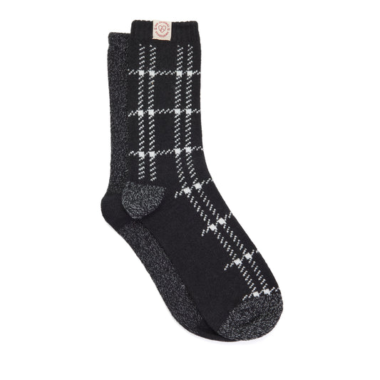 Ladies Grid Cozy Crew Sock 2 Pack - US 4249