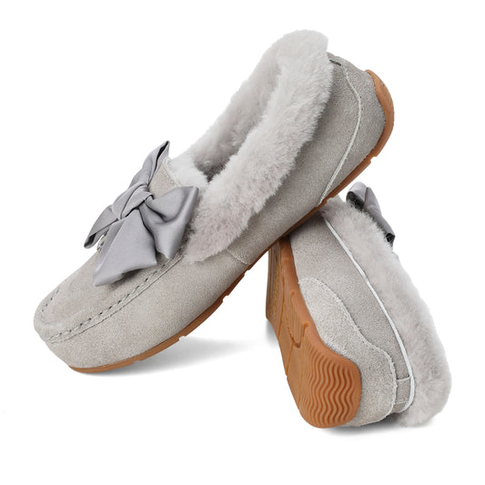 Women's Mel Dream Bow Genuine Shearling Moccasin - US 8590