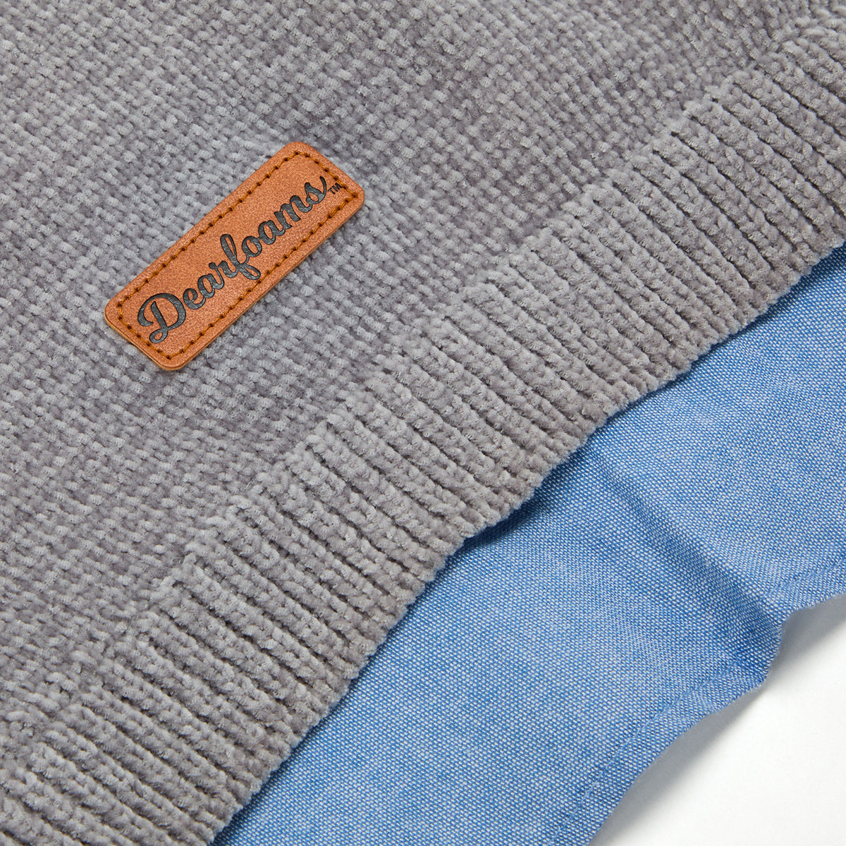 Grey Chenille and Chambray Dog Jacket - US 4146