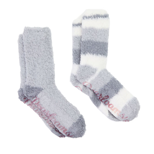 Ladies Stripe Crew Sock 2 Pack - US 1690