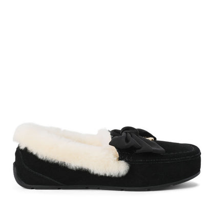 Women's Mel Dream Bow Genuine Shearling Moccasin - US 1219