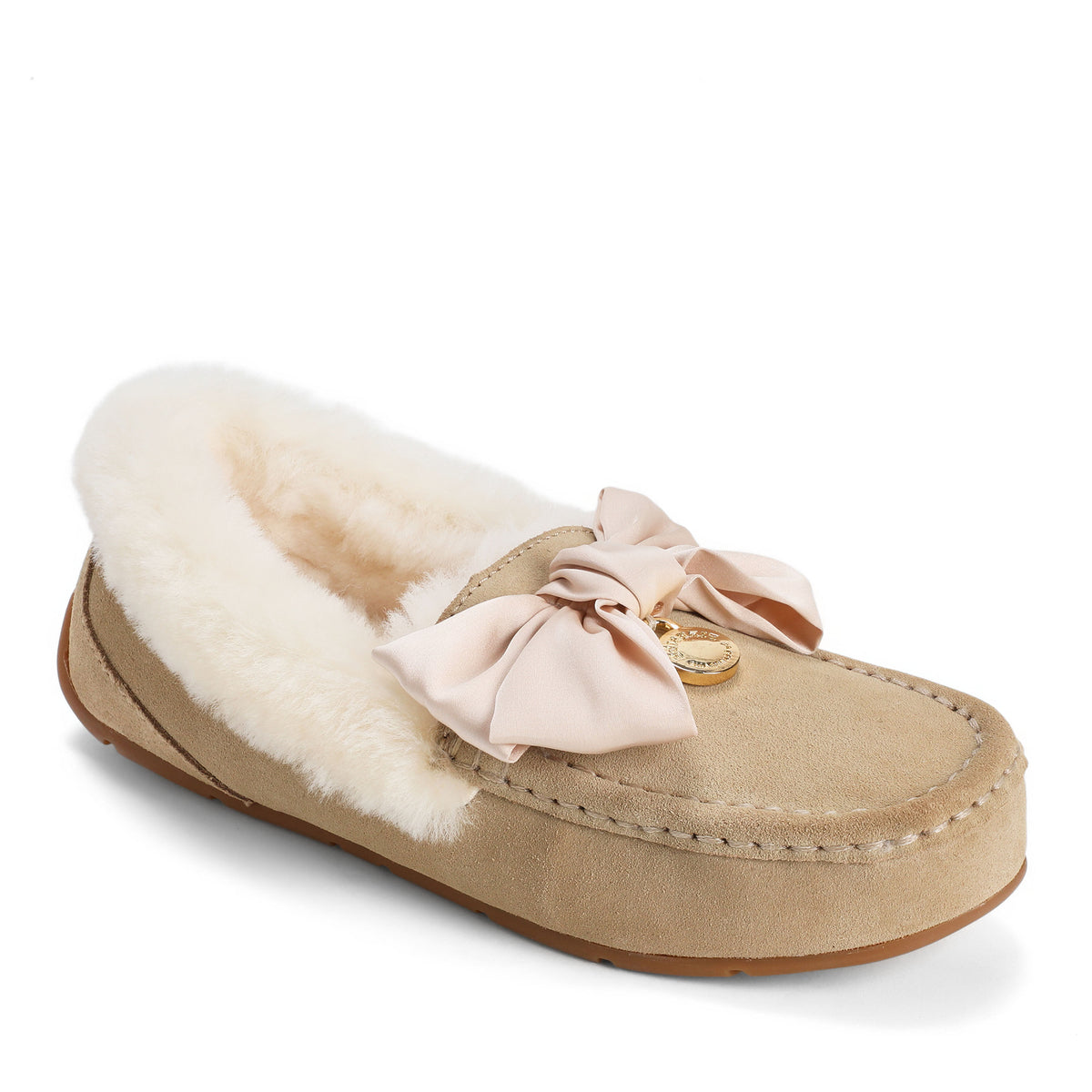 Women's Mel Dream Bow Genuine Shearling Moccasin - US 2919