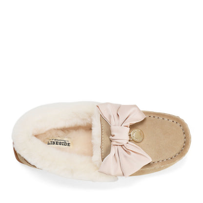 Women's Mel Dream Bow Genuine Shearling Moccasin - US 3874