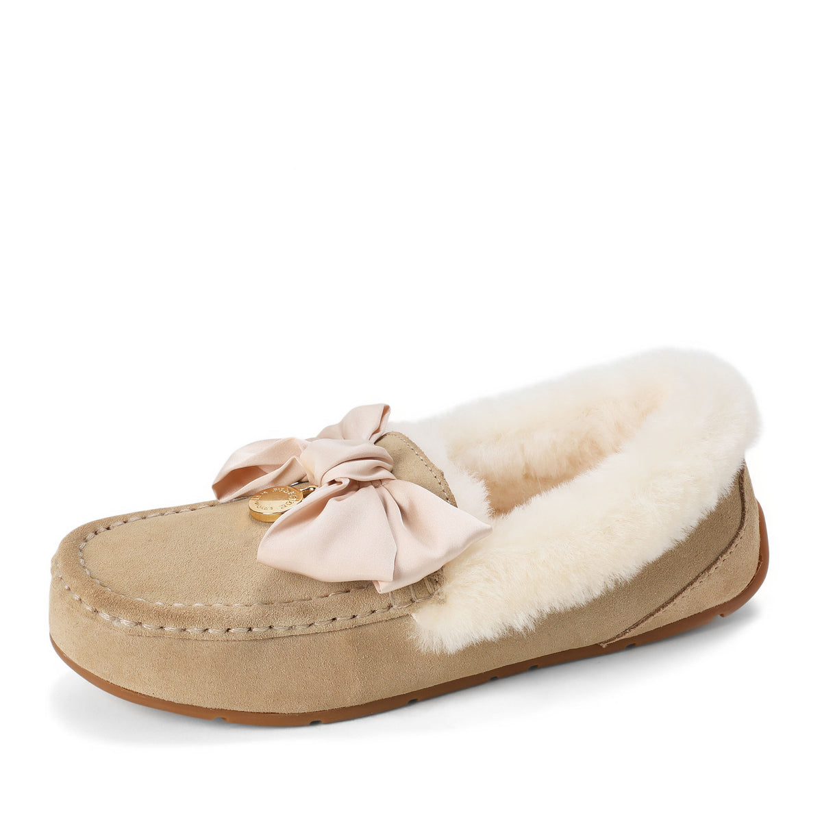 Women's Mel Dream Bow Genuine Shearling Moccasin - US 3874