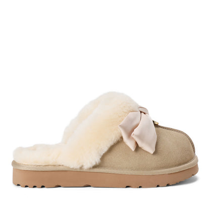 Women's Sydney Dream Bow Genuine Shearling Scuff - US 0936