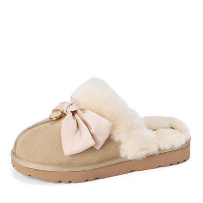 Women's Sydney Dream Bow Genuine Shearling Scuff - US 0936