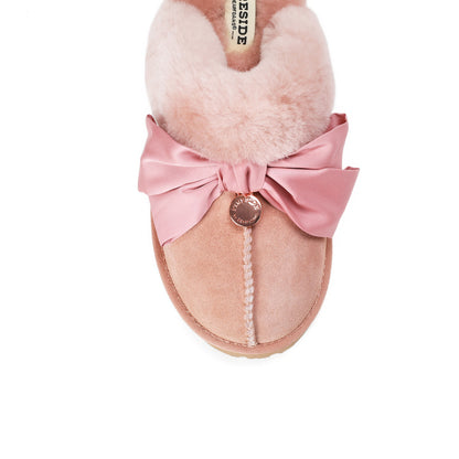 Women's Sydney Dream Bow Genuine Shearling Scuff - US 3288