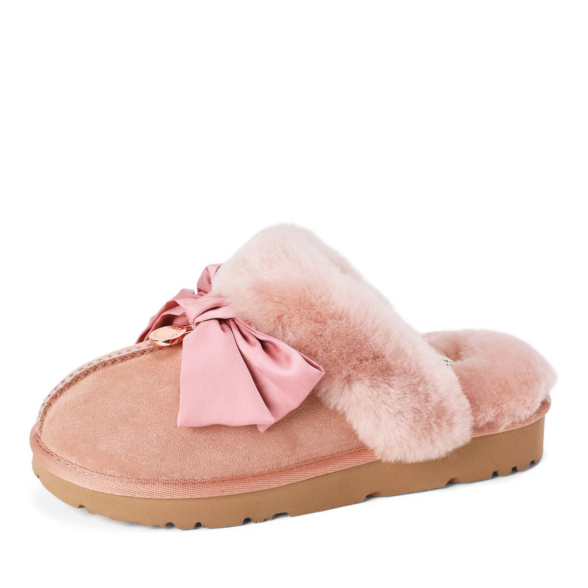 Women's Sydney Dream Bow Genuine Shearling Scuff - US 3288