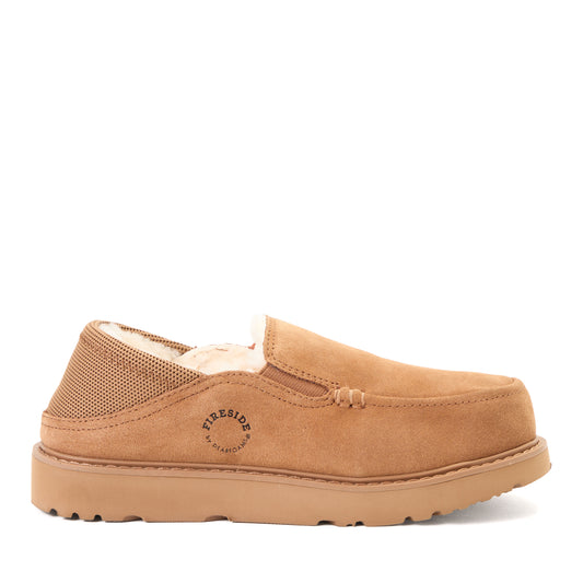 Women's Fireside by Dearfoams Suede Sport Knit Loafer - Water Resistant - US 9963