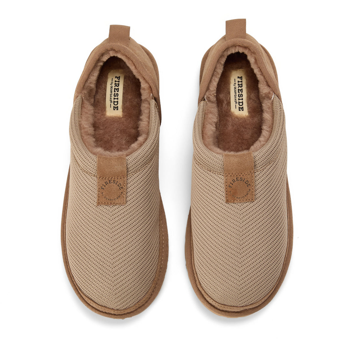 Women's Fireside by Dearfoams Sport Knit And Suede Slip On Shoetie - Water Repellent - US 2651