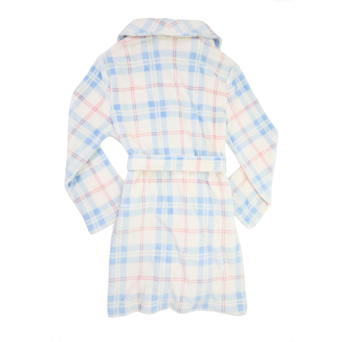 Women's Blue/Ivory Plush Robe - US 7850
