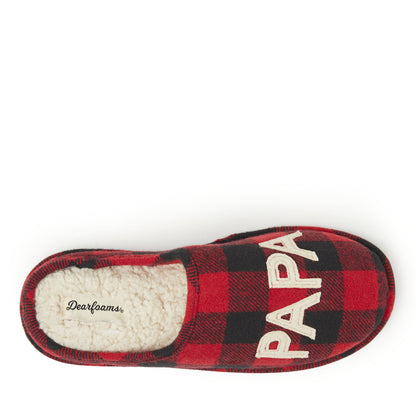 Men's Papa Bear Buffalo Check Clog Slipper - US 2137