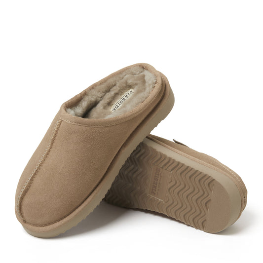 Women's Fireside by Dearfoams Greta Genuine Shearling Clog - Water Resistant - US 4618