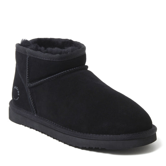 Women's Fireside by Dearfoams Riverland Genuine Shearling Micro Bootie - US 8846