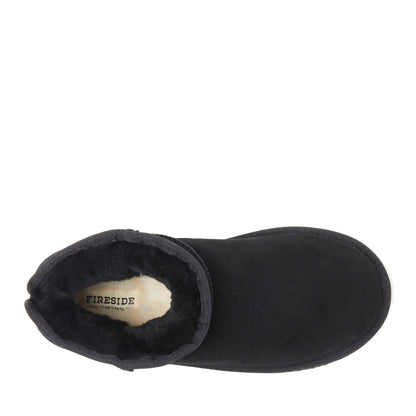 Women's Fireside by Dearfoams Riverland Genuine Shearling Micro Bootie - US 8846