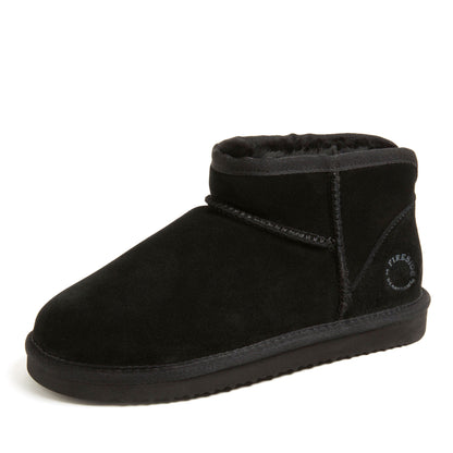 Women's Fireside by Dearfoams Riverland Genuine Shearling Micro Bootie - US 8846