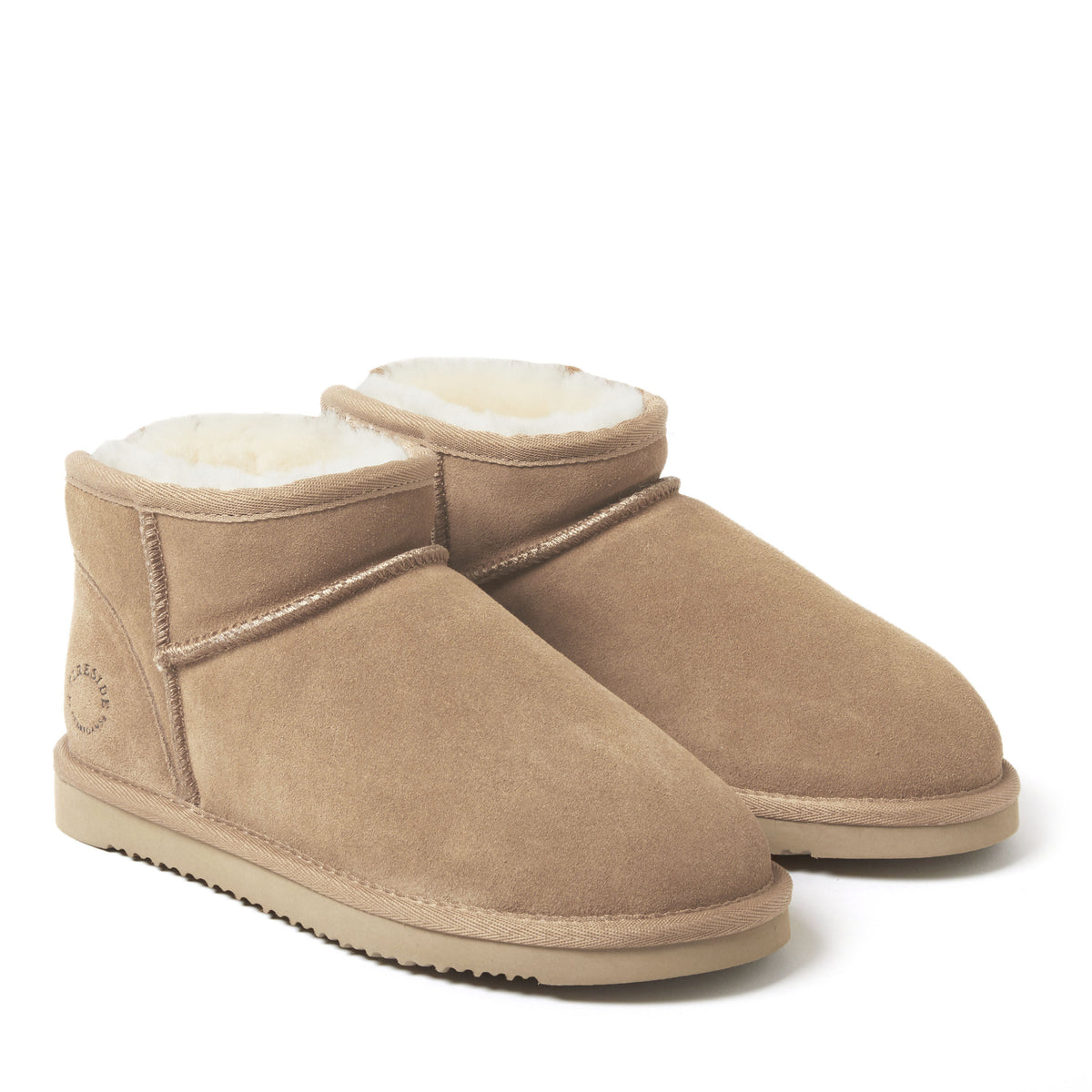 Women's Fireside by Dearfoams Riverland Genuine Shearling Micro Bootie - US 8032
