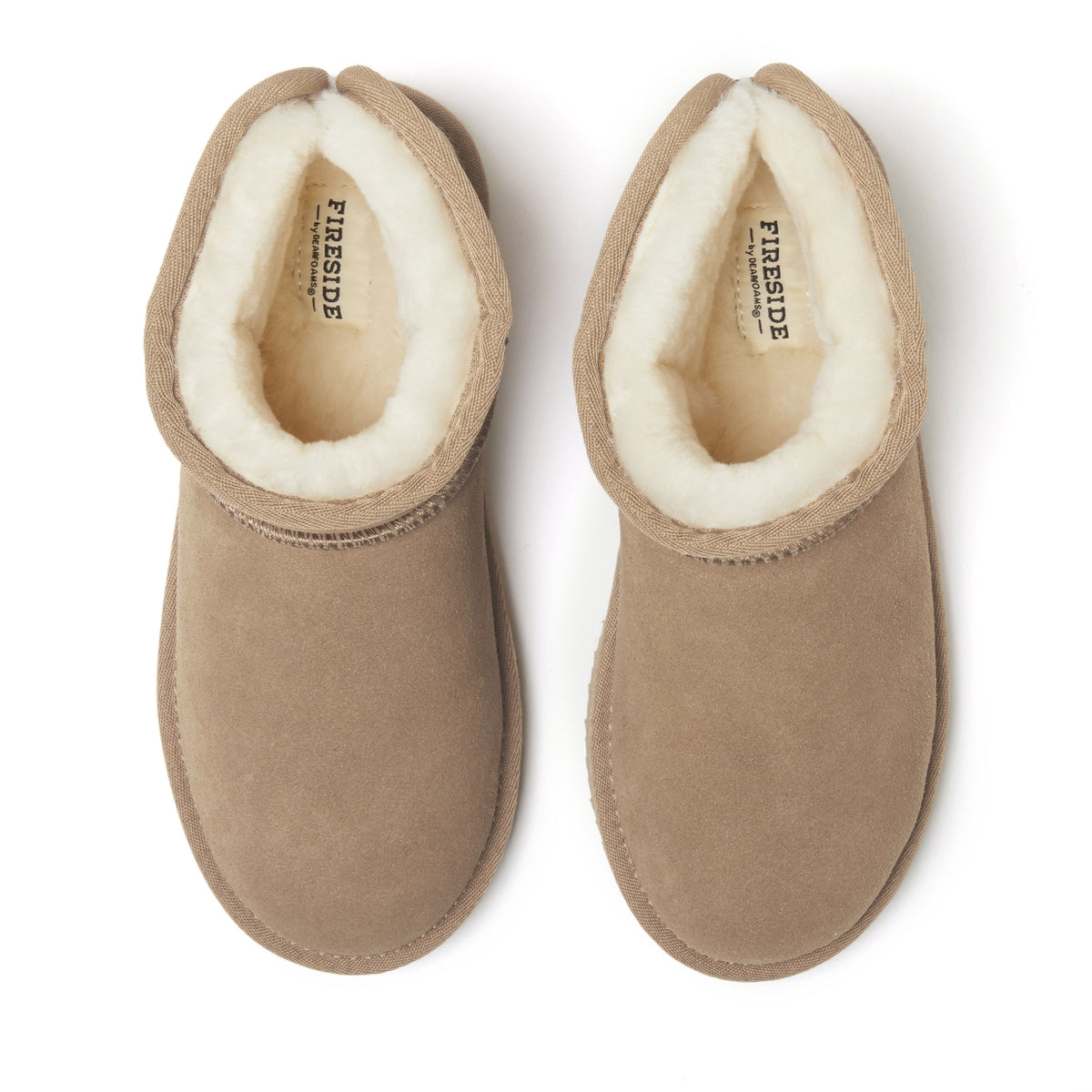 Women's Fireside by Dearfoams Riverland Genuine Shearling Micro Bootie - US 8032