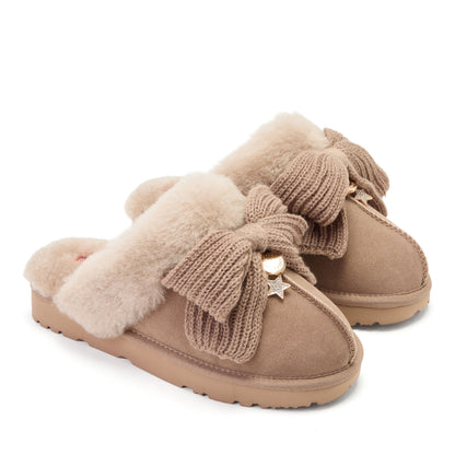 Daniella Karagach’s Women's Fireside Suede Shearling Scuff - US 9694