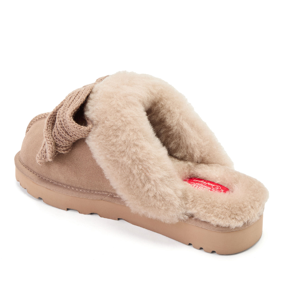 Daniella Karagach’s Women's Fireside Suede Shearling Scuff - US 9694