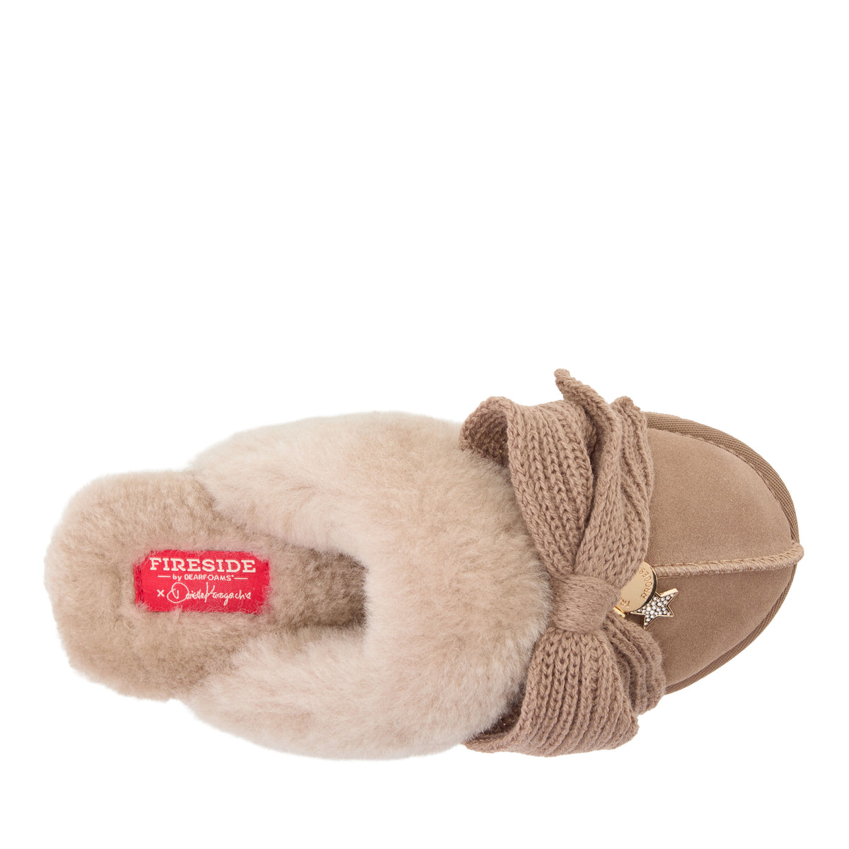 Daniella Karagach’s Women's Fireside Suede Shearling Scuff - US 9694