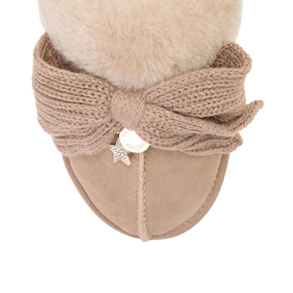 Daniella Karagach’s Women's Fireside Suede Shearling Scuff - US 9694