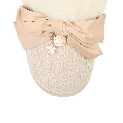 Daniella Karagach’s Women's Fireside Knit Shearling Scuff - US 1991