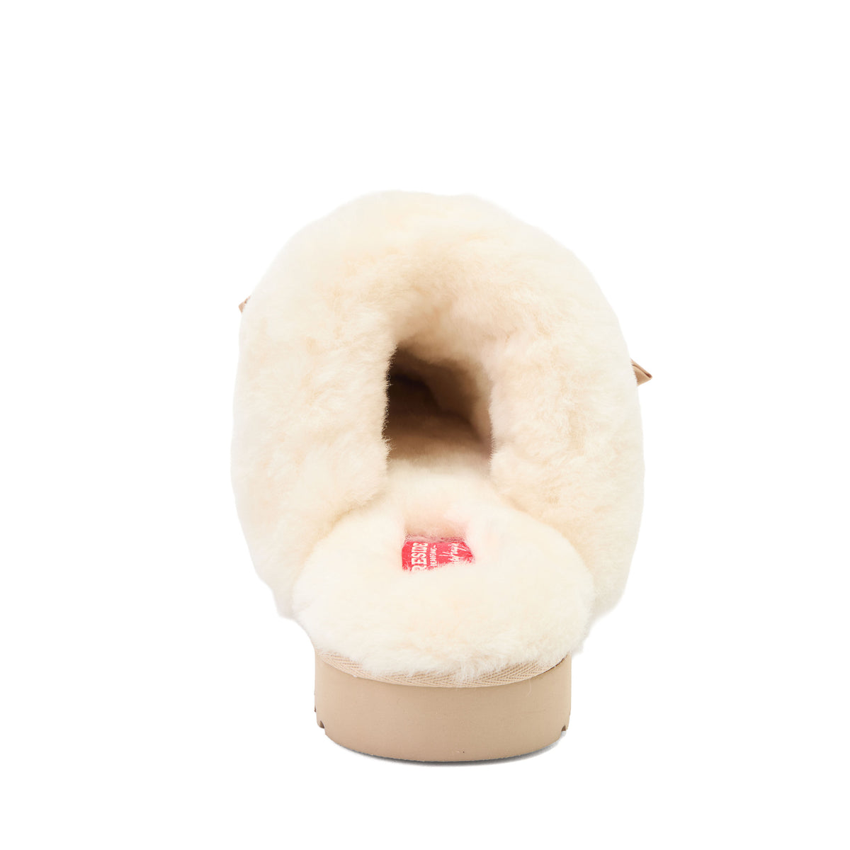 Daniella Karagach’s Women's Fireside Knit Shearling Scuff - US 1991