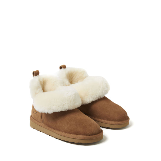 Kid's Fireside by Dearfoams Bunbury Genuine Shearling Boot - US 1209