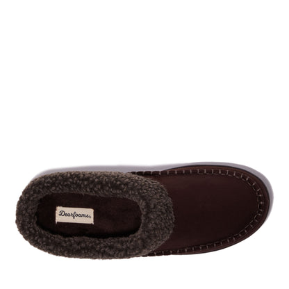 Men's Marshall Microsuede Moc Toe Clog With Berber Cuff - US 8744