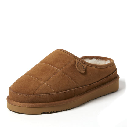 Men's Fireside by Dearfoams Grafton Quilted Genuine Shearling Clog - US 7727