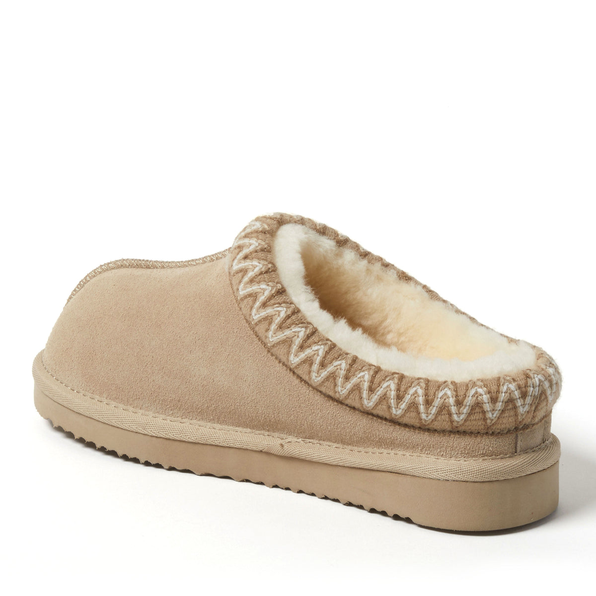 Women's Fireside by Dearfoams Greta Genuine Shearling Clog With Taping - Water Resistant - US 3886