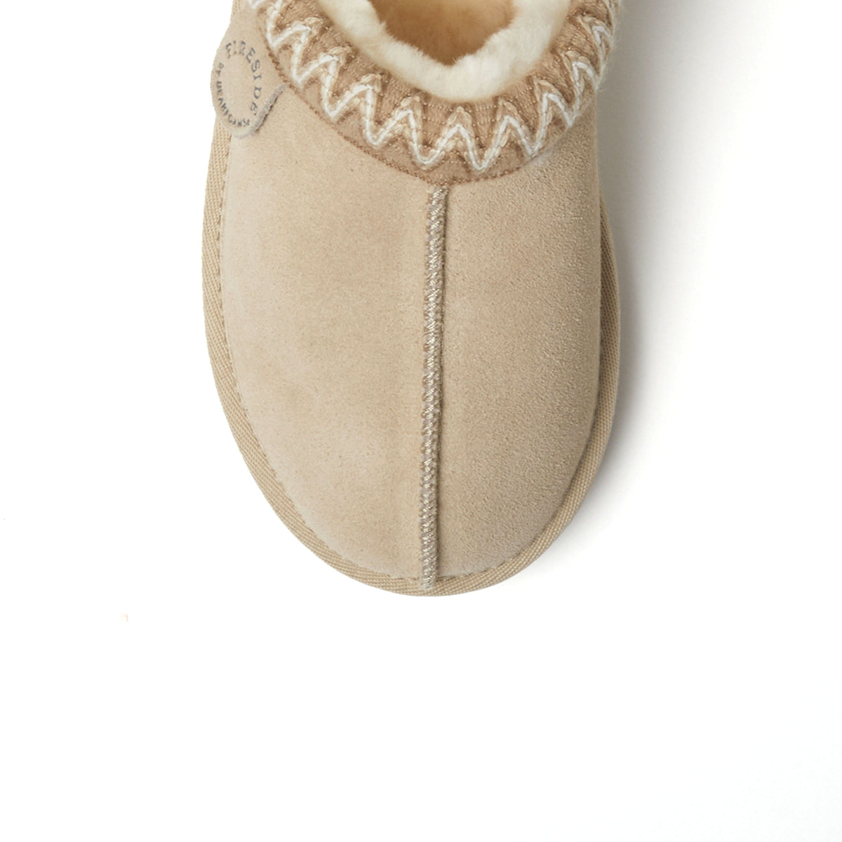 Women's Fireside by Dearfoams Greta Genuine Shearling Clog With Taping - Water Resistant - US 3886