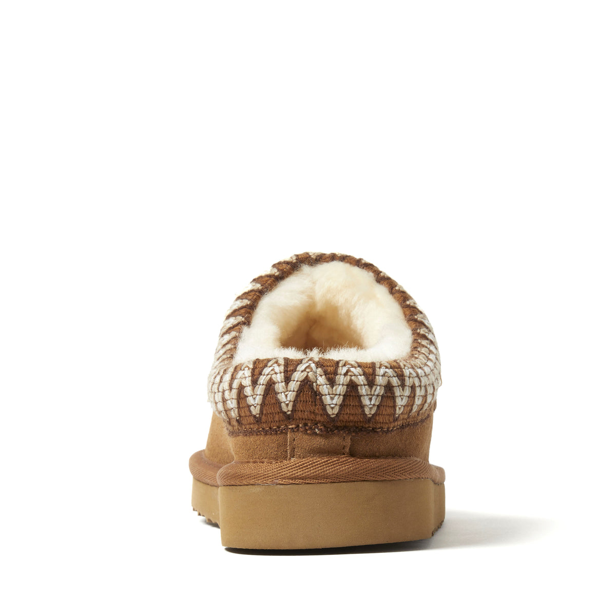 Women's Fireside by Dearfoams Greta Genuine Shearling Clog With Taping - Water Resistant - US 1432