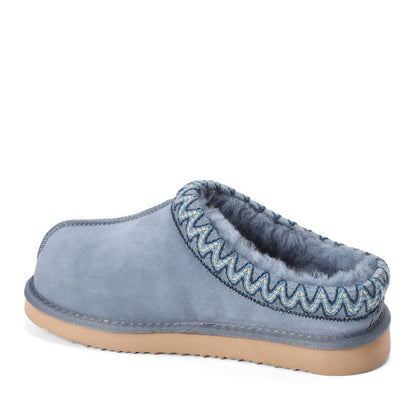 Women's Fireside by Dearfoams Greta Genuine Shearling Clog With Taping - Water Resistant - US 5760