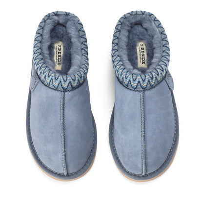 Women's Fireside by Dearfoams Greta Genuine Shearling Clog With Taping - Water Resistant - US 5760