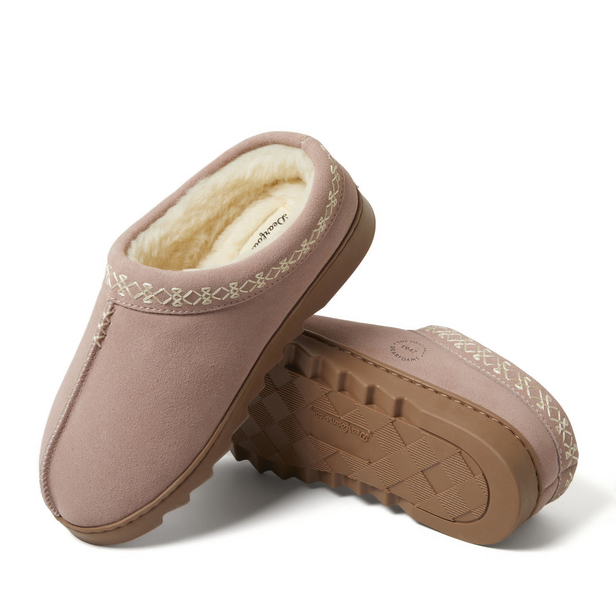 Women's Doreen Genuine Suede Clog with Embroidery - US 7841