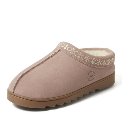 Women's Doreen Genuine Suede Clog with Embroidery - US 7841