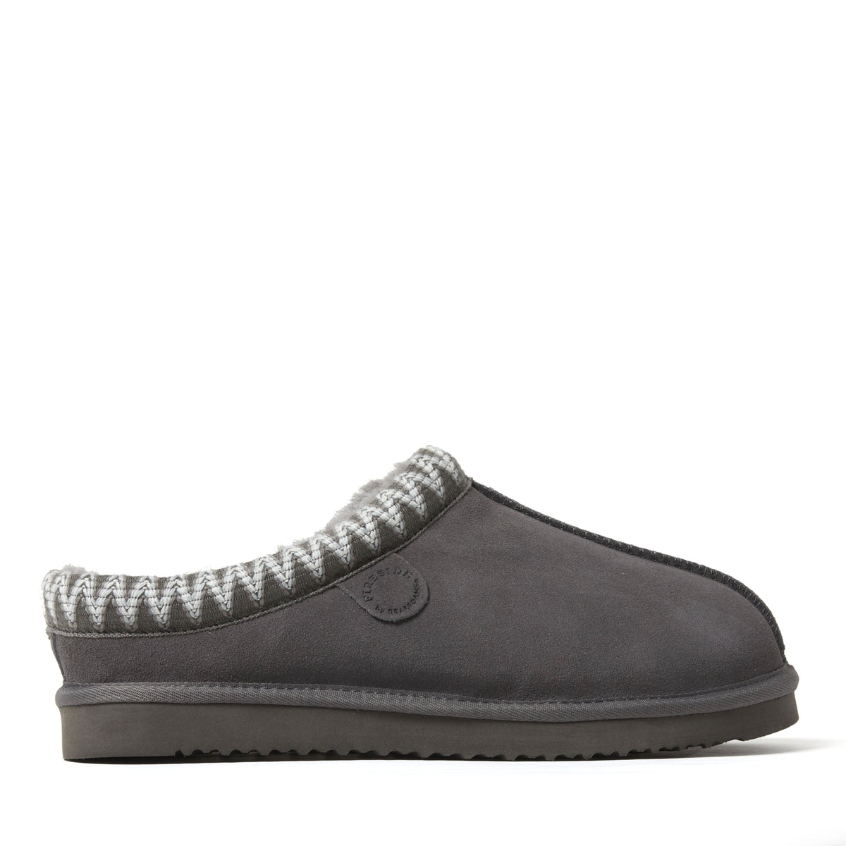 Men's Fireside by Dearfoams Grafton Genuine Shearling Clog With Taping - Water Resistant - US 8878