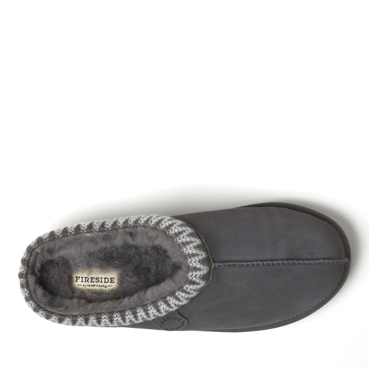 Men's Fireside by Dearfoams Grafton Genuine Shearling Clog With Taping - Water Resistant - US 8878