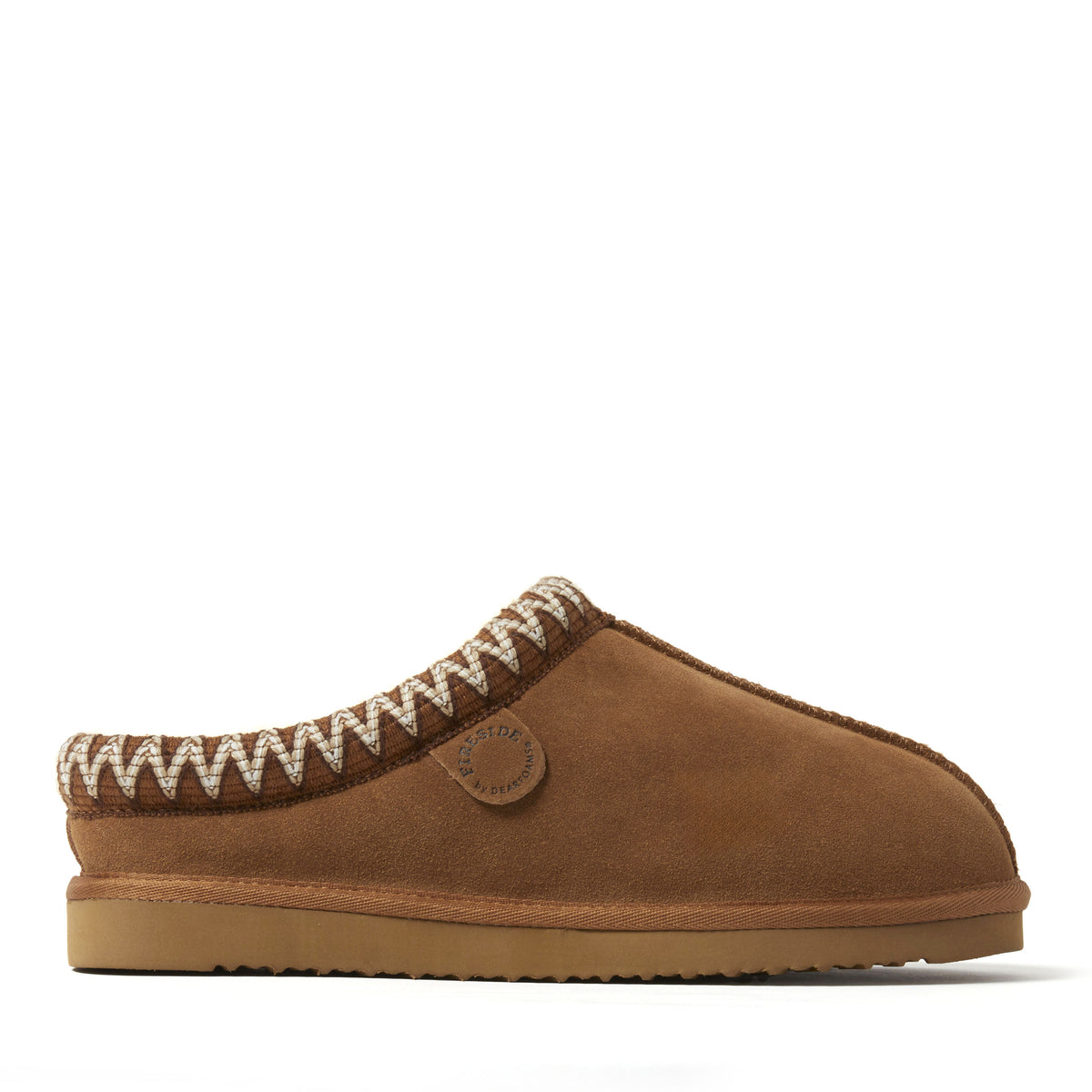 Men's Fireside by Dearfoams Grafton Genuine Shearling Clog With Taping - Water Resistant - US 7003