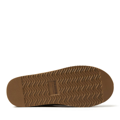 Men's Fireside by Dearfoams Grafton Genuine Shearling Clog With Taping - Water Resistant - US 7003