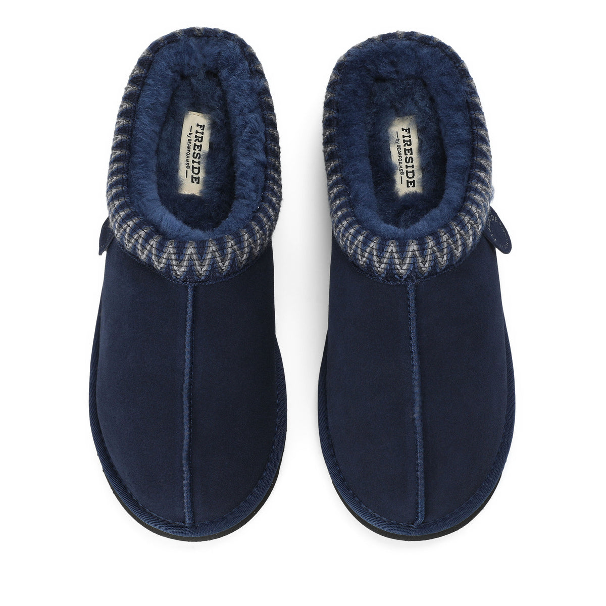 Men's Fireside by Dearfoams Grafton Genuine Shearling Clog With Taping - Water Resistant - US 5861