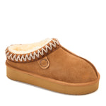 Women's Fireside by Dearfoams Queenstown Genuine Shearling Clog With Taping - US 3287