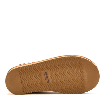 Women's Fireside by Dearfoams Queenstown Genuine Shearling Clog With Taping - US 3287