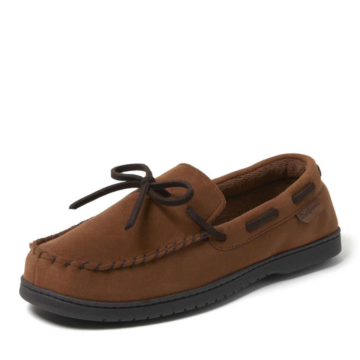 Men's Toby Microsuede Moccasin with Tie and Whipstitch - US 4053