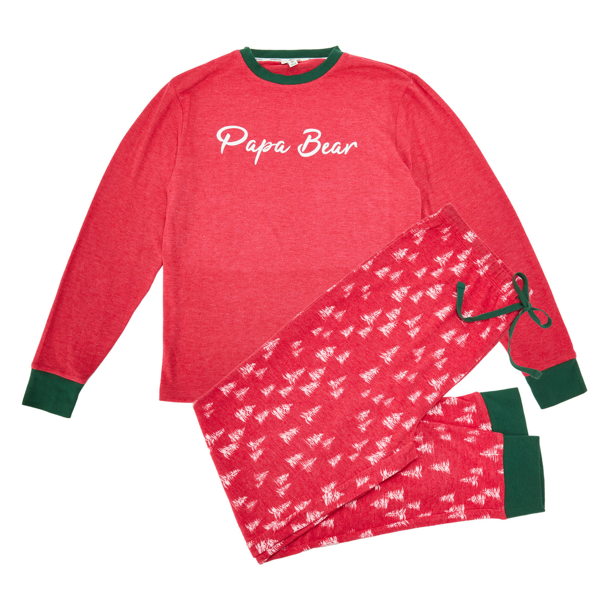 Men's Trees Papa Bear 2 Piece Pajama Set - US 0070