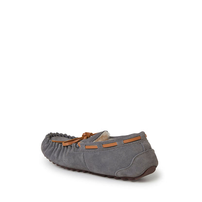 Kid's Fireside by Dearfoams Parke Genuine Shearling Moccasin Slipper - US 7077