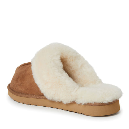 Women's Fireside by Dearfoams Sydney Genuine Shearling Scuff Slipper - US 3637