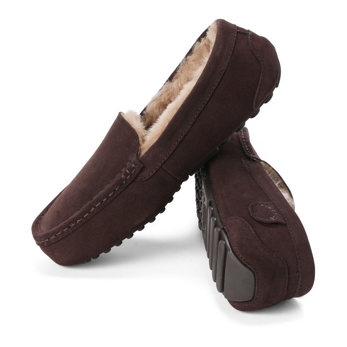 Women's Fireside by Dearfoams Mel Genuine Shearling Moccasin - US 0848
